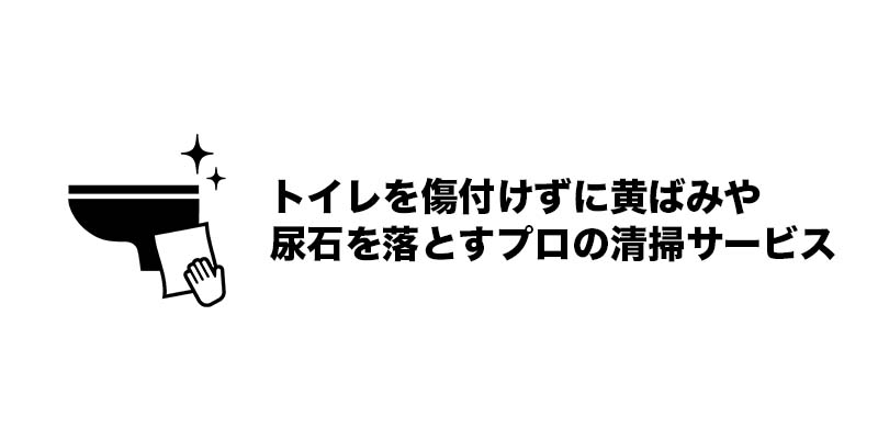 トイレを傷付けずに黄ばみや尿石を落とすプロの清掃サービス