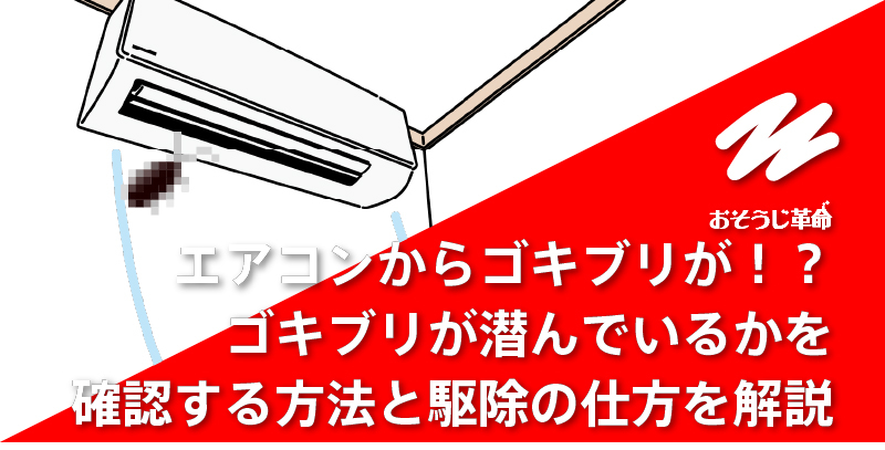 エアコンからゴキブリが！？ゴキブリが潜んでいるかを確認する方法と駆除の仕方を解説