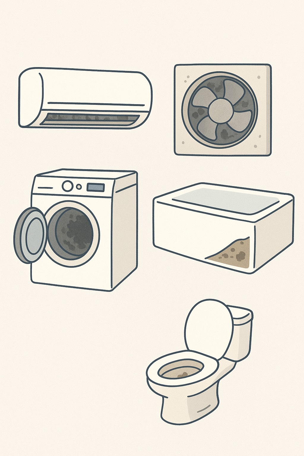 エアコン・埃・カビ・トイレ・レンジフード・浴室清掃