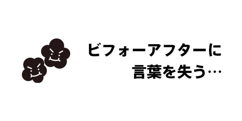 ビフォーアフターに言葉を失う…