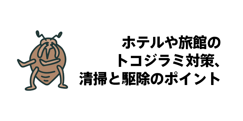 ホテルや旅館のトコジラミ対策、清掃と駆除のポイント