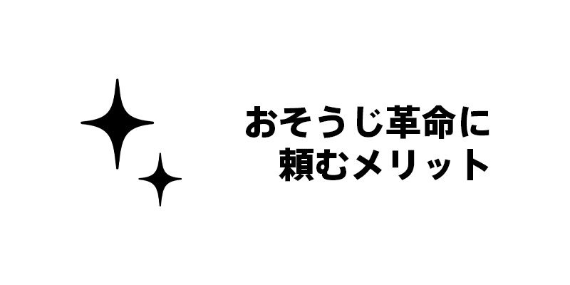 おそうじ革命に頼むメリット