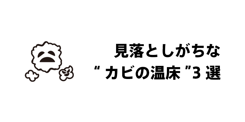 見落としがちな“カビの温床”3選