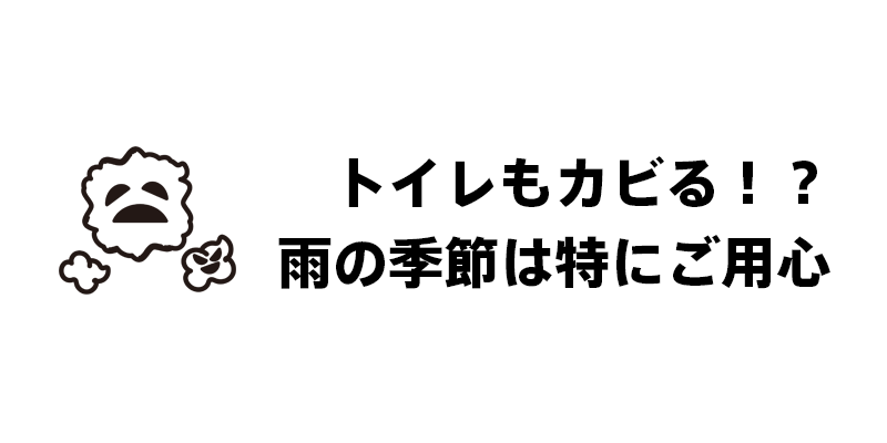 トイレもカビる！？雨の季節は特にご用心