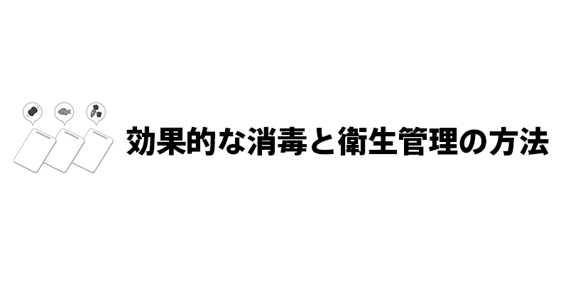 効果的な消毒と衛生管理の方法