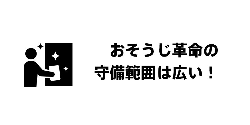 本格お掃除から簡易清掃まで！おそうじ革命の守備範囲は広い！