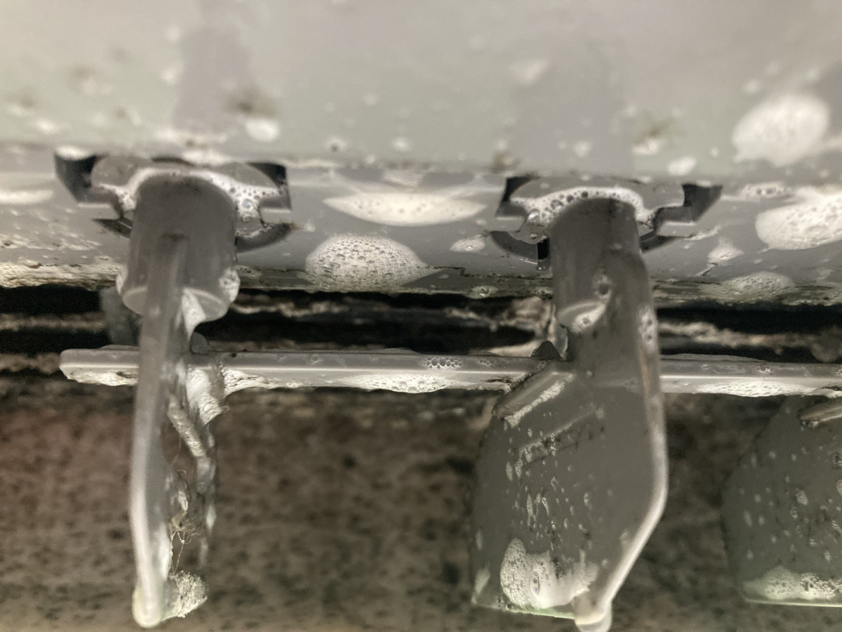 東京都小平市のお掃除機能付きエアコンの作業前2