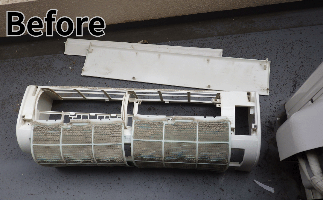 東京都品川区の壁掛けエアコンの作業前1