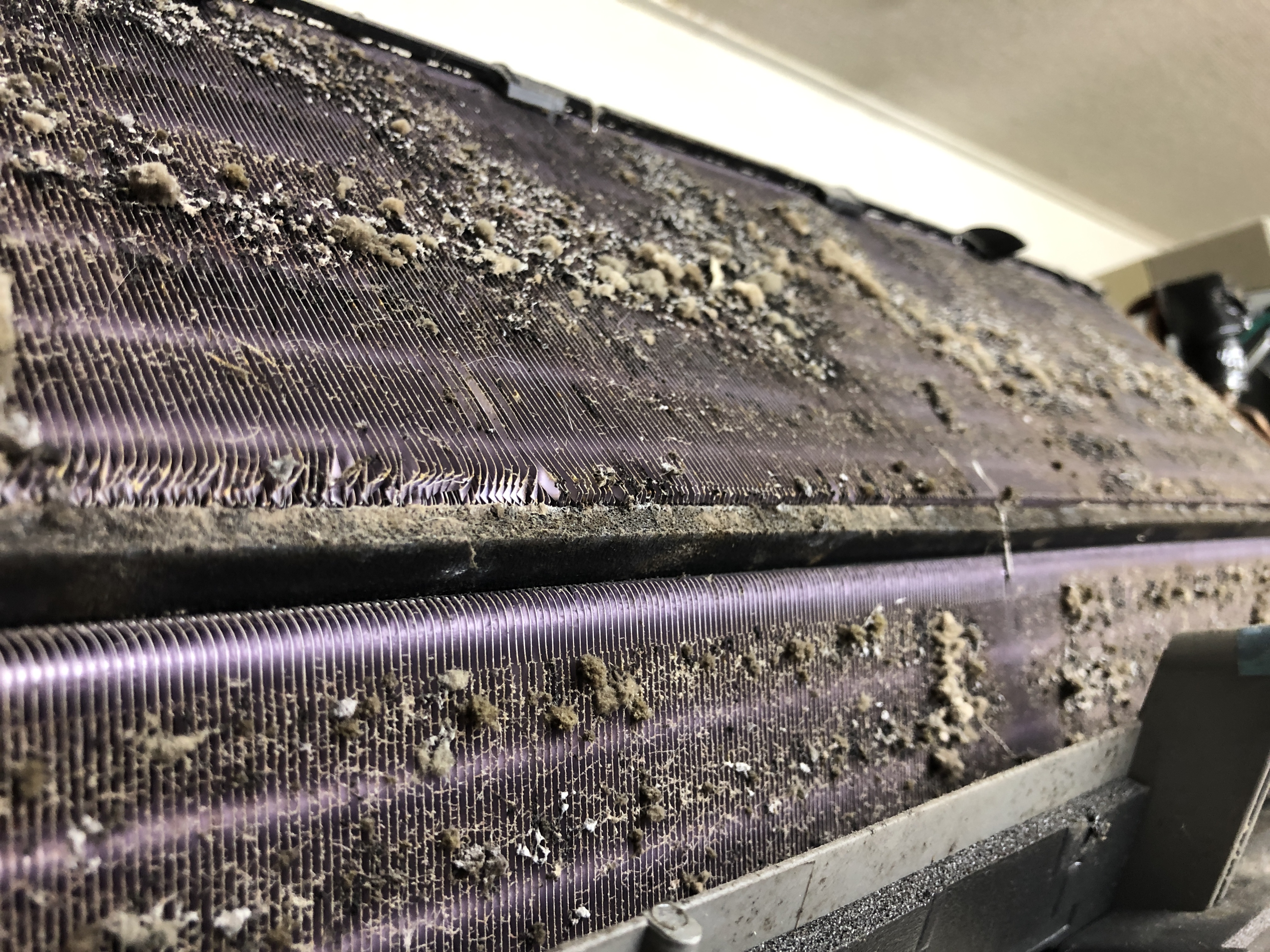 岩手県盛岡市のお掃除機能付きエアコンの作業前1