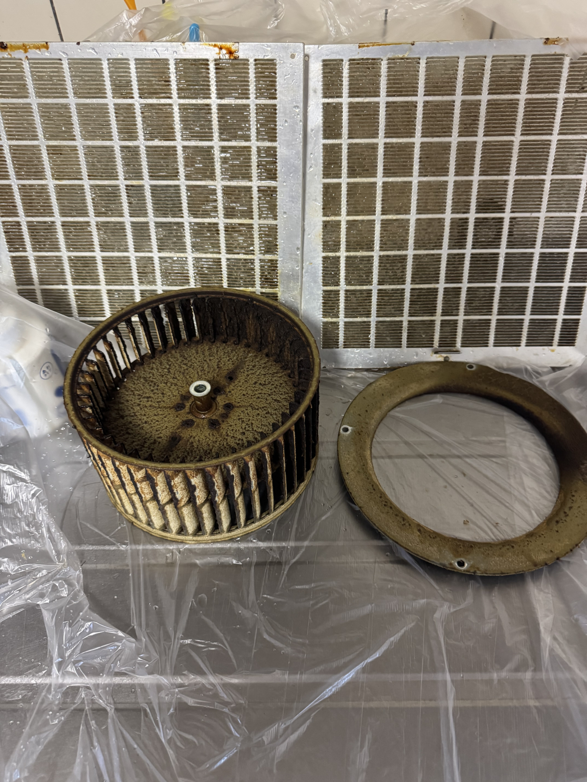 愛知県安城市安城町のレンジフードクリーニングの作業前2