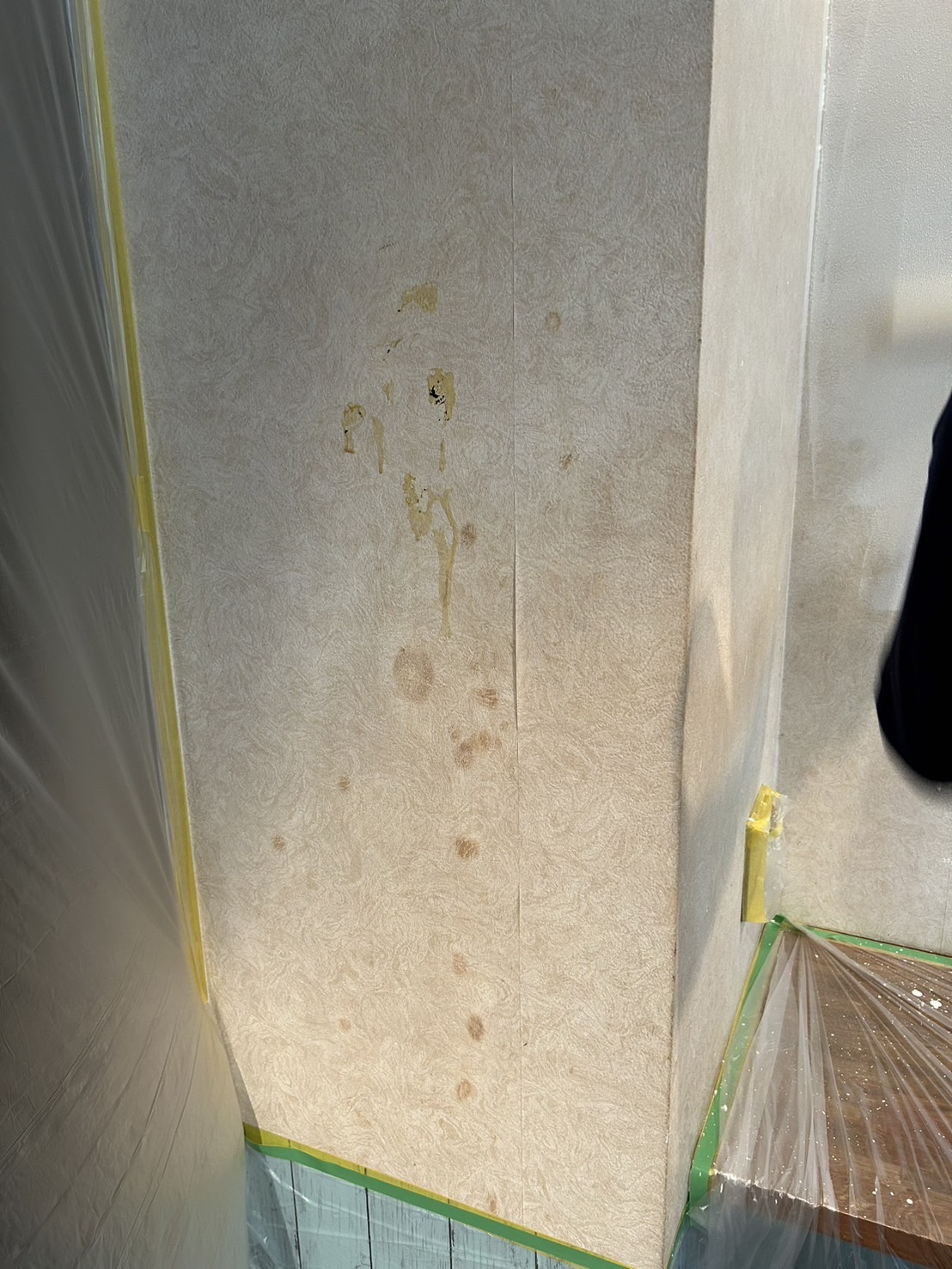 埼玉県羽生市の壁紙復元塗装の作業前1