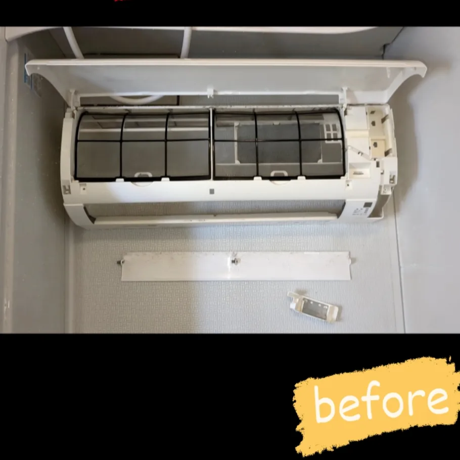 千葉県四街道市の壁掛けエアコンの作業前3