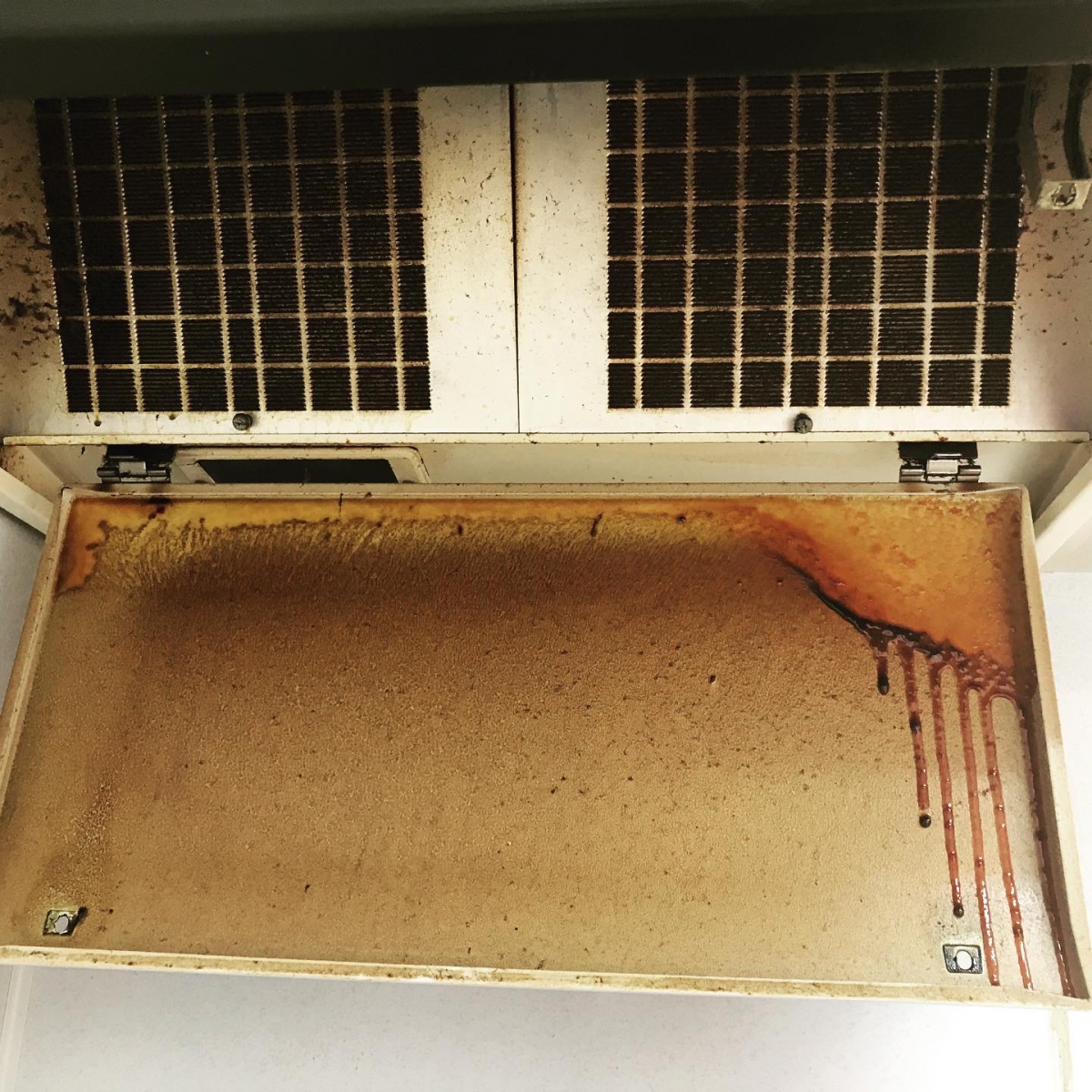 静岡県掛川市のレンジフードクリーニングの作業前1