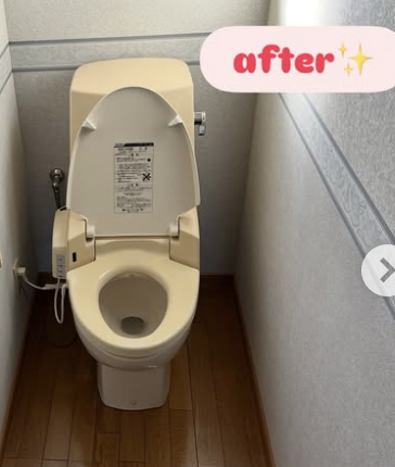 青森県弘前市のトイレクリーニングの作業後2