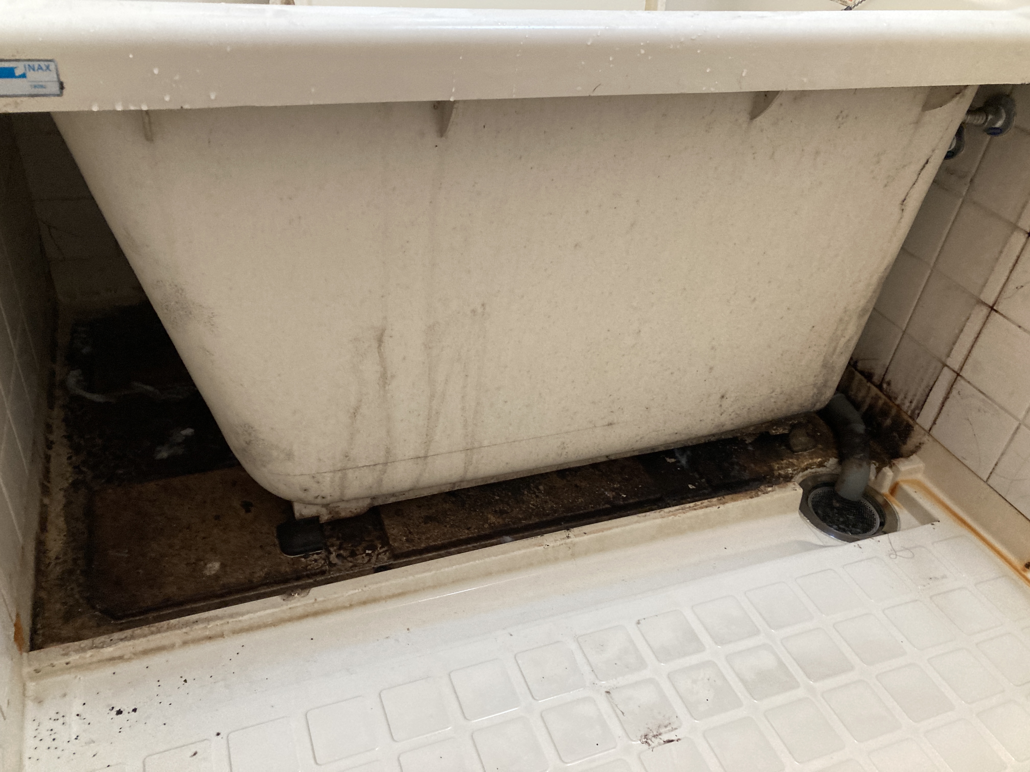 京都府京都市南区吉祥院石原町の浴室・お風呂クリーニングの作業前1