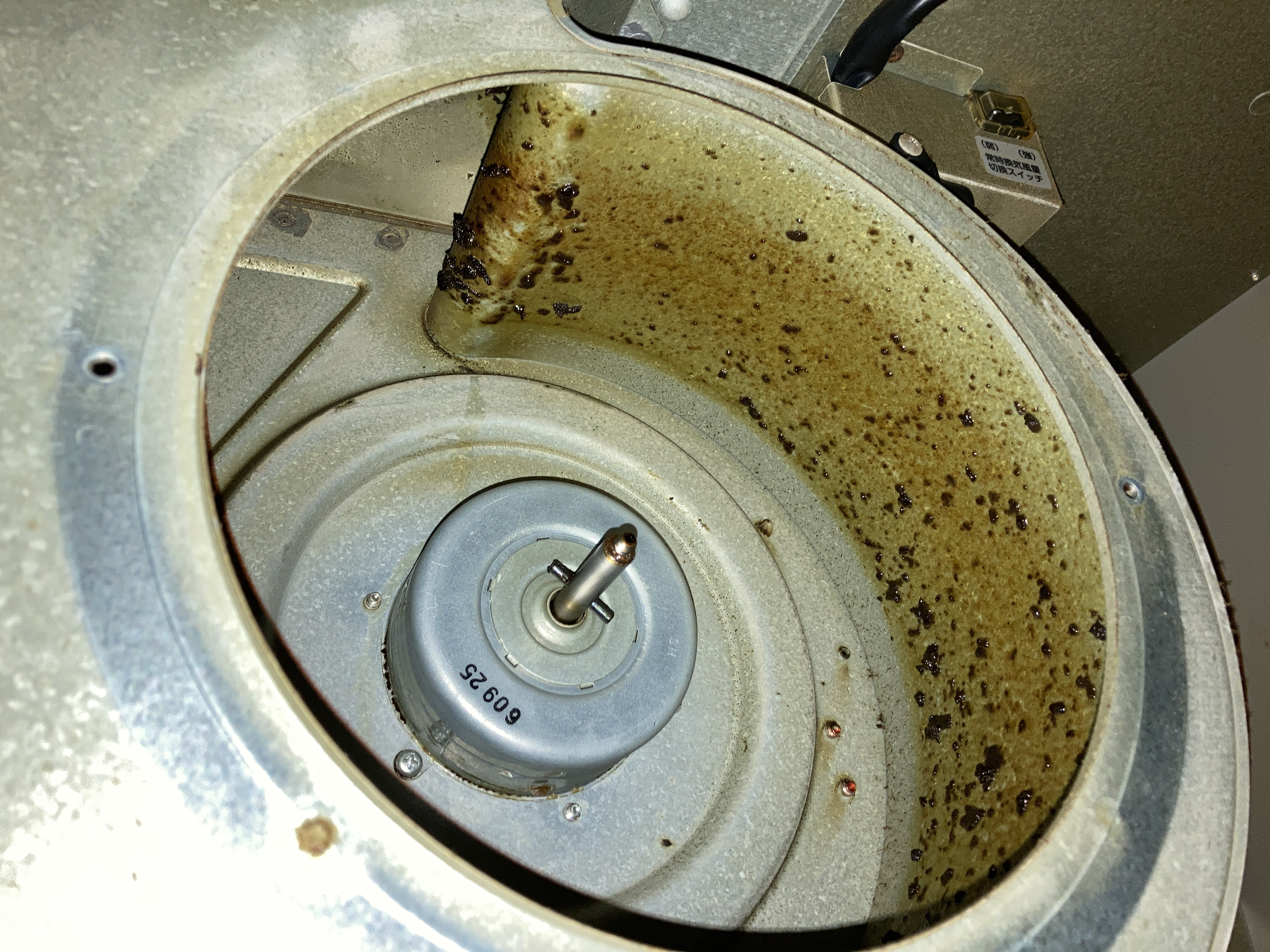 京都府京都市山科区御陵原西町のレンジフードクリーニングの作業前2