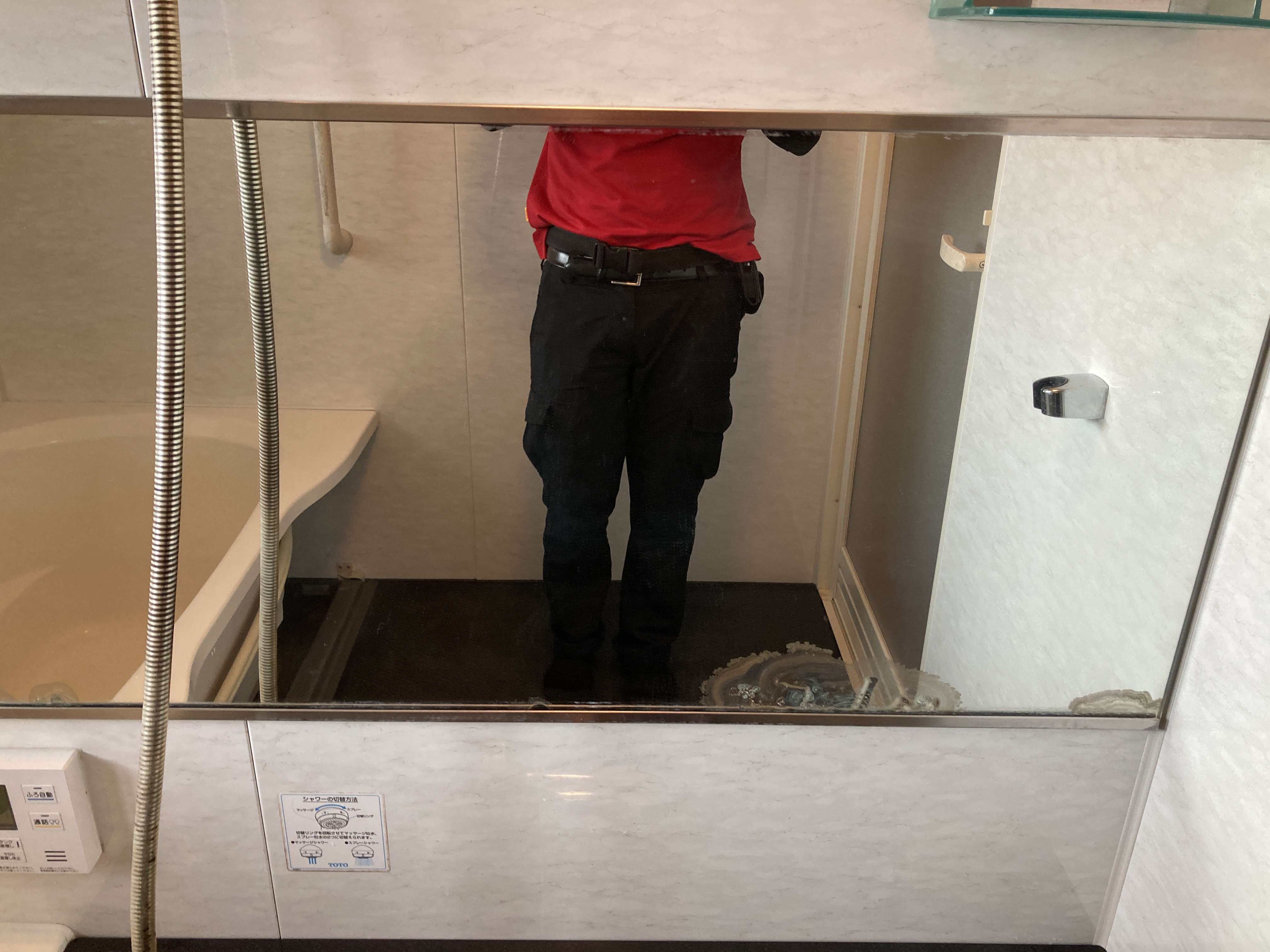 京都府宇治市莵道田中の浴室・お風呂クリーニングの作業後1