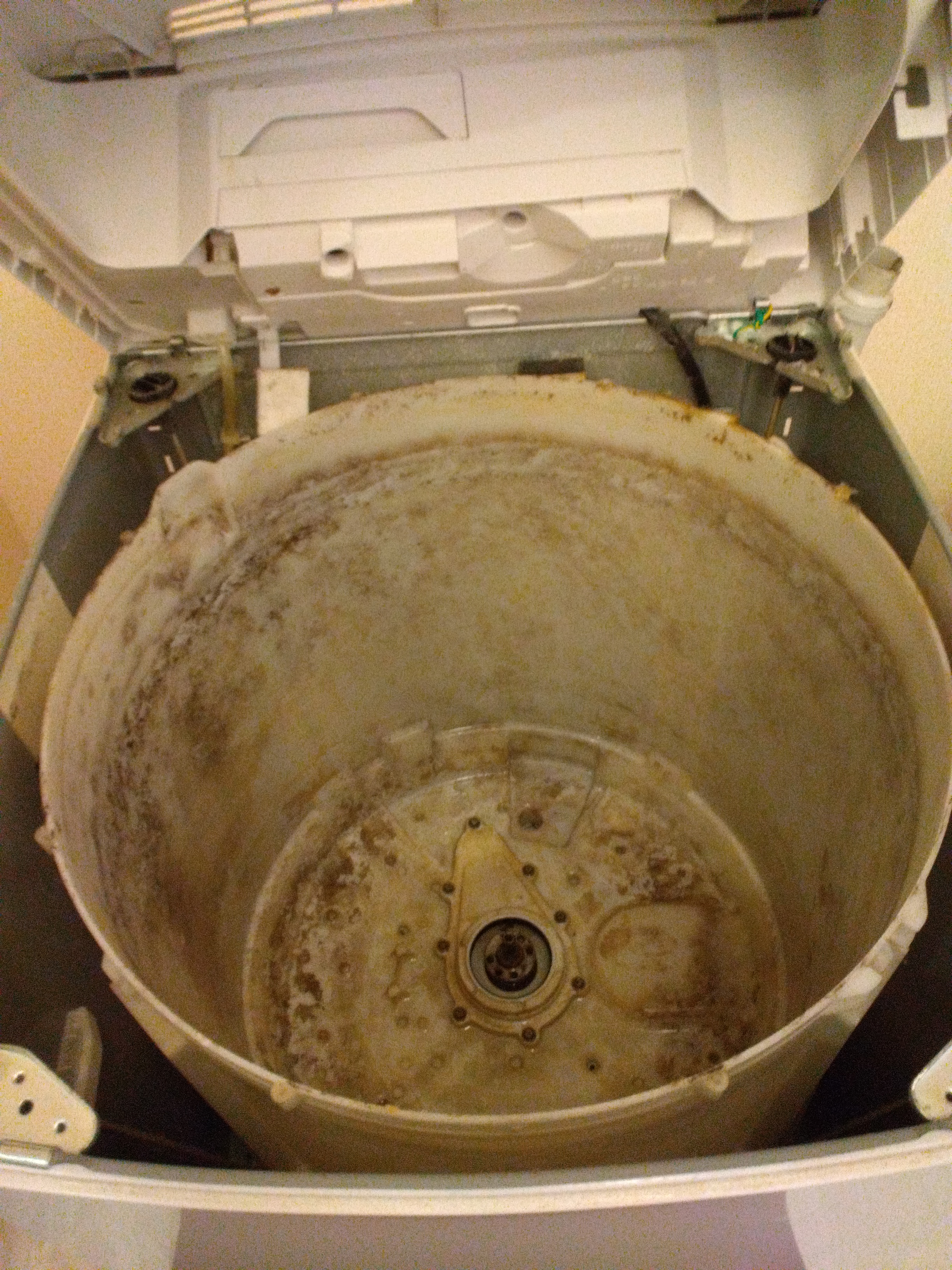 青森県八戸市の洗濯機分解クリーニングの作業前2