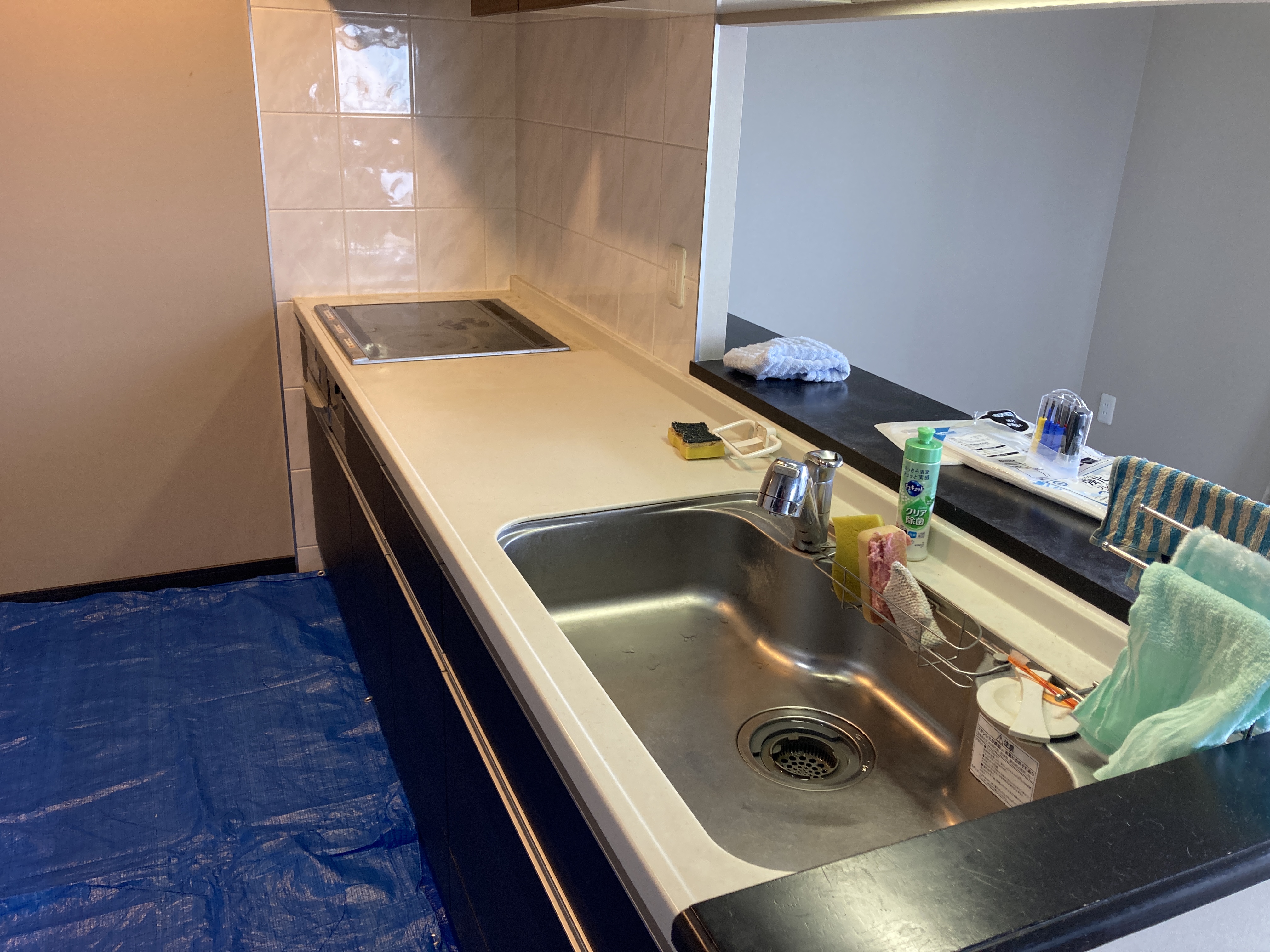 京都府向日市寺戸町向畑のキッチンクリーニングの作業前3