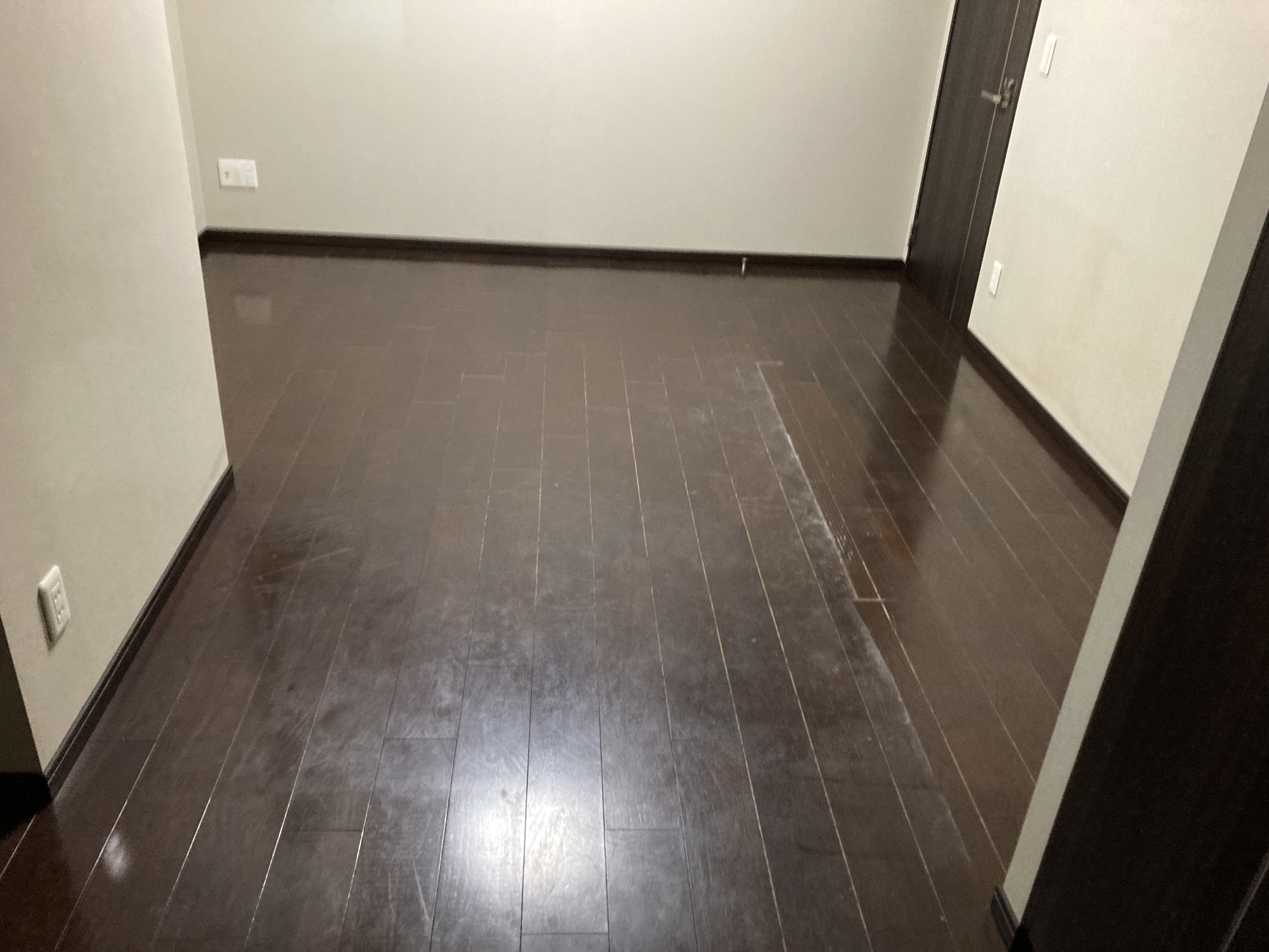 京都府京都市上京区染殿町のフローリングクリーニングの作業前1