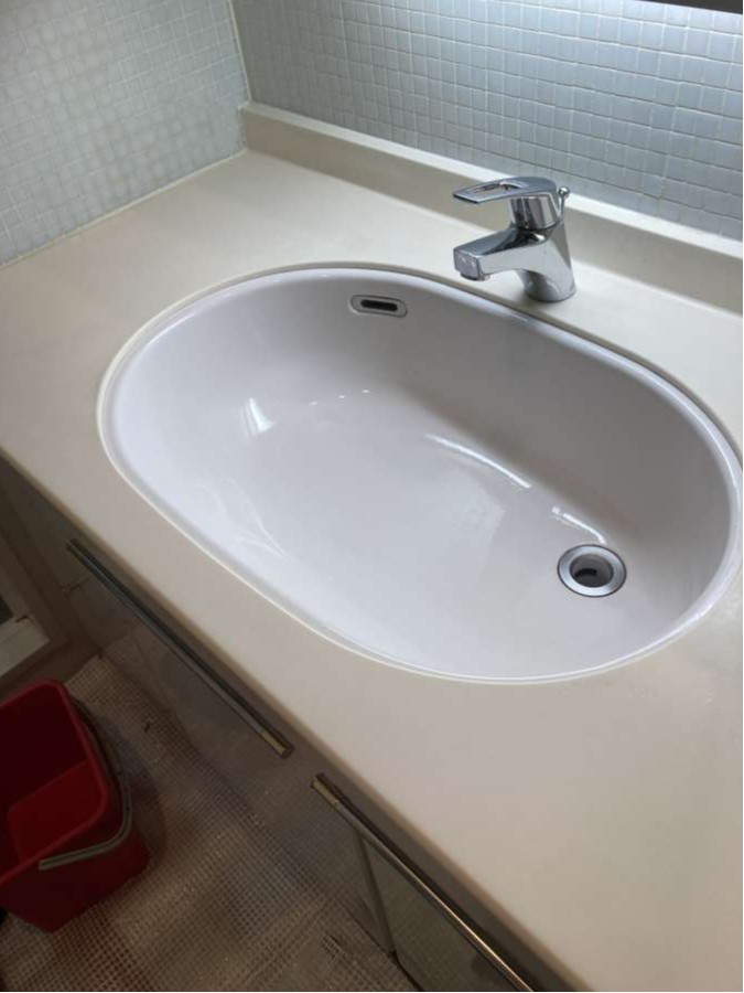 東京都中央区日本橋人形町の洗面所クリーニングの作業後1