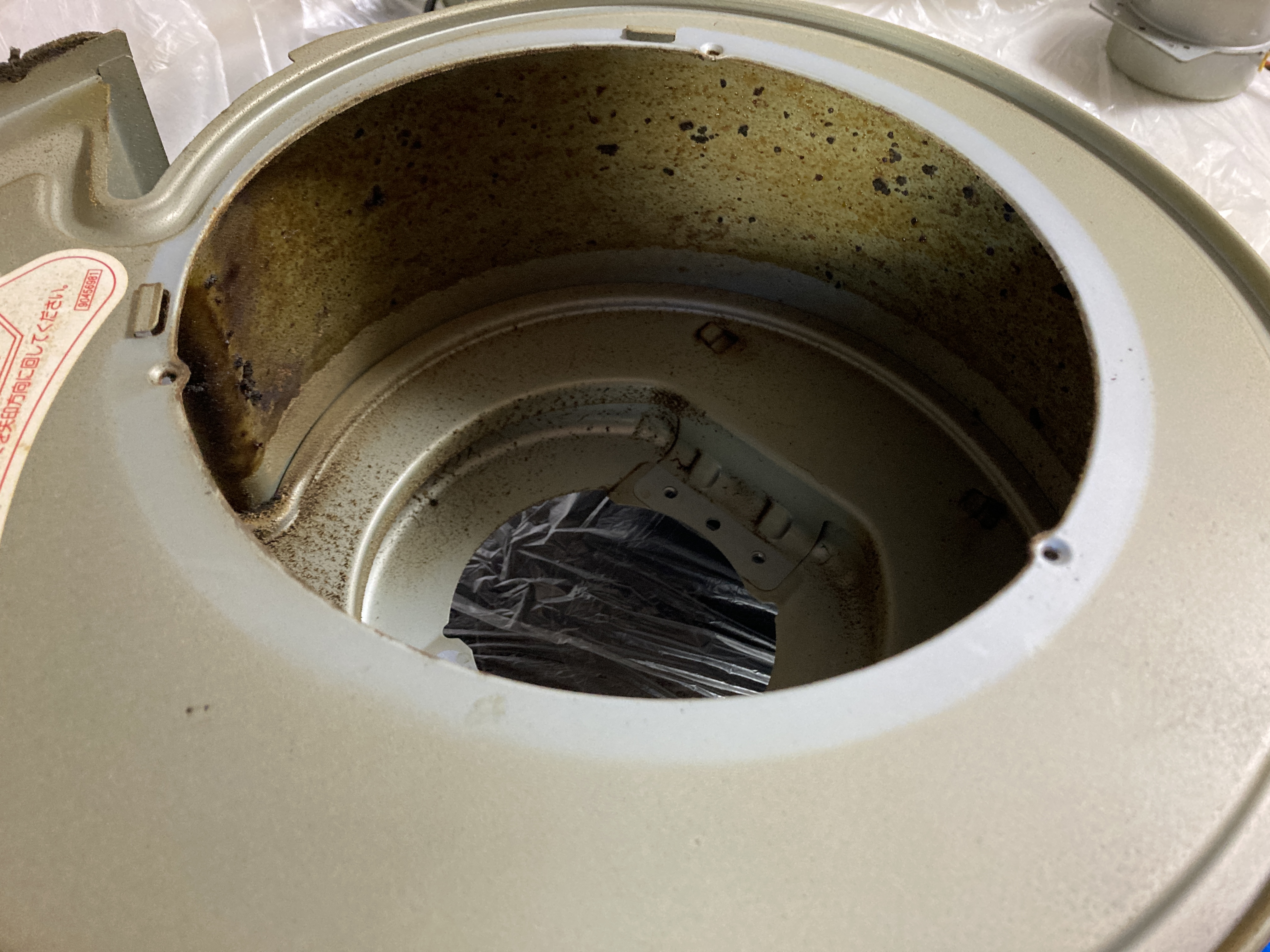 京都府京都市左京区下鴨下川原町のレンジフードクリーニングの作業前1