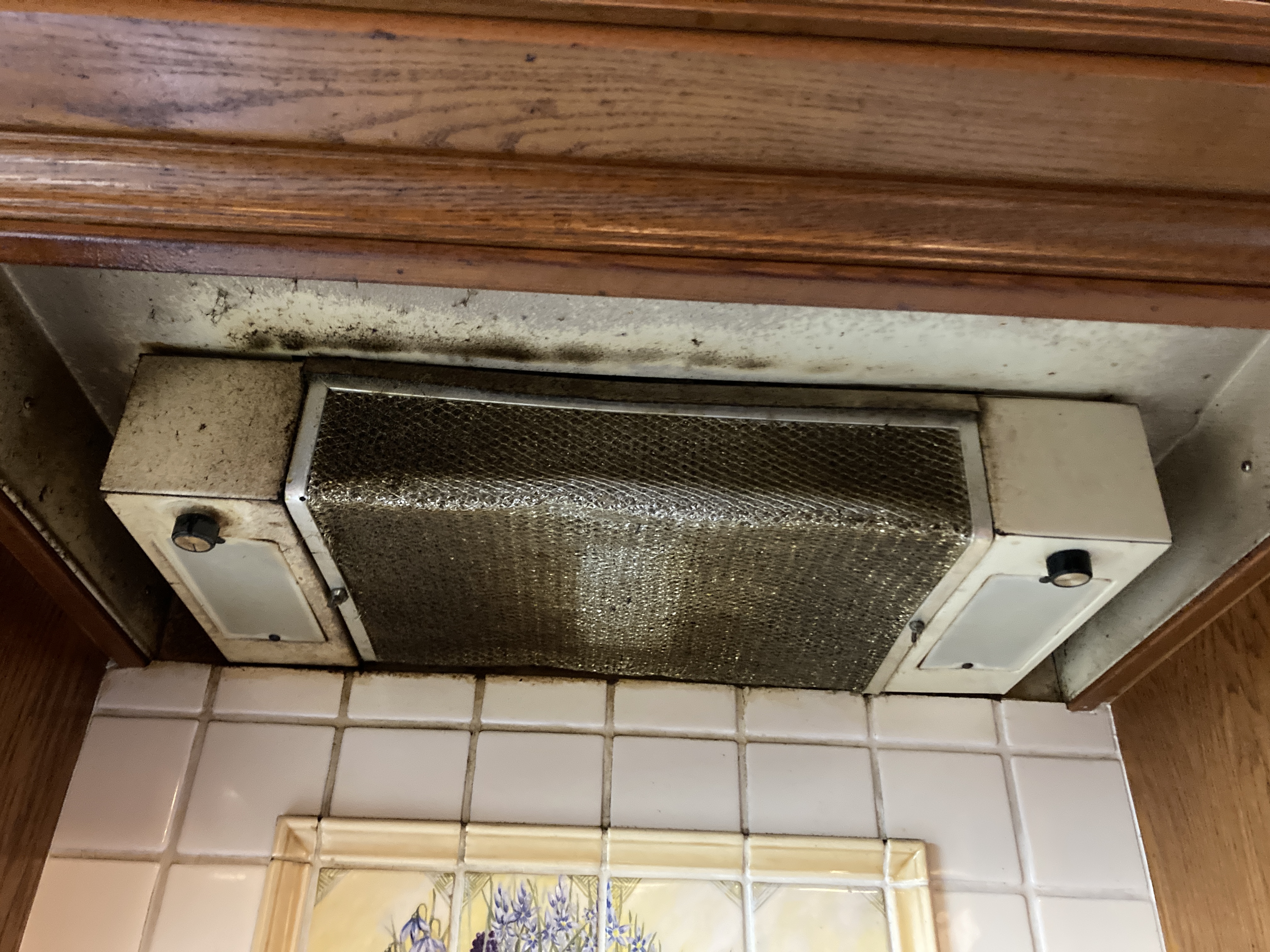 京都府京都市右京区宇多野柴橋町のレンジフードクリーニングの作業前1