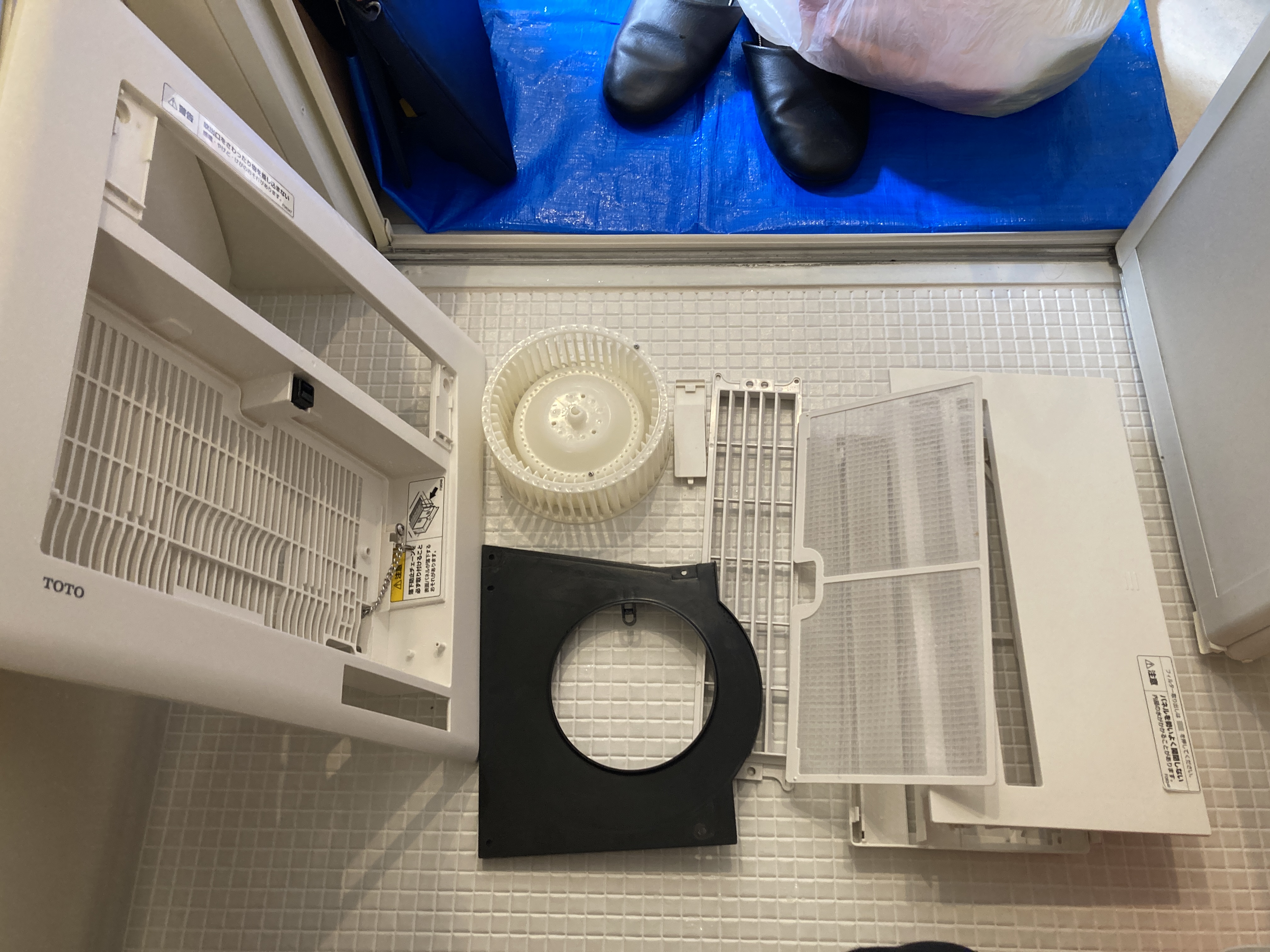 京都府向日市寺田町向畑の浴室乾燥機クリーニングの作業後2
