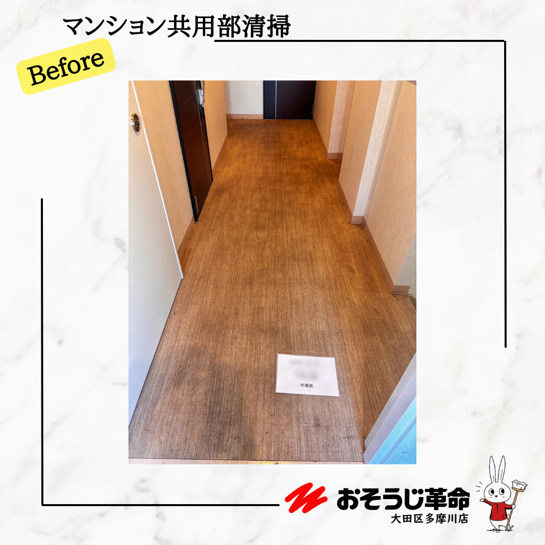 東京都世田谷区経堂のビル・マンション共用部清掃の作業前1