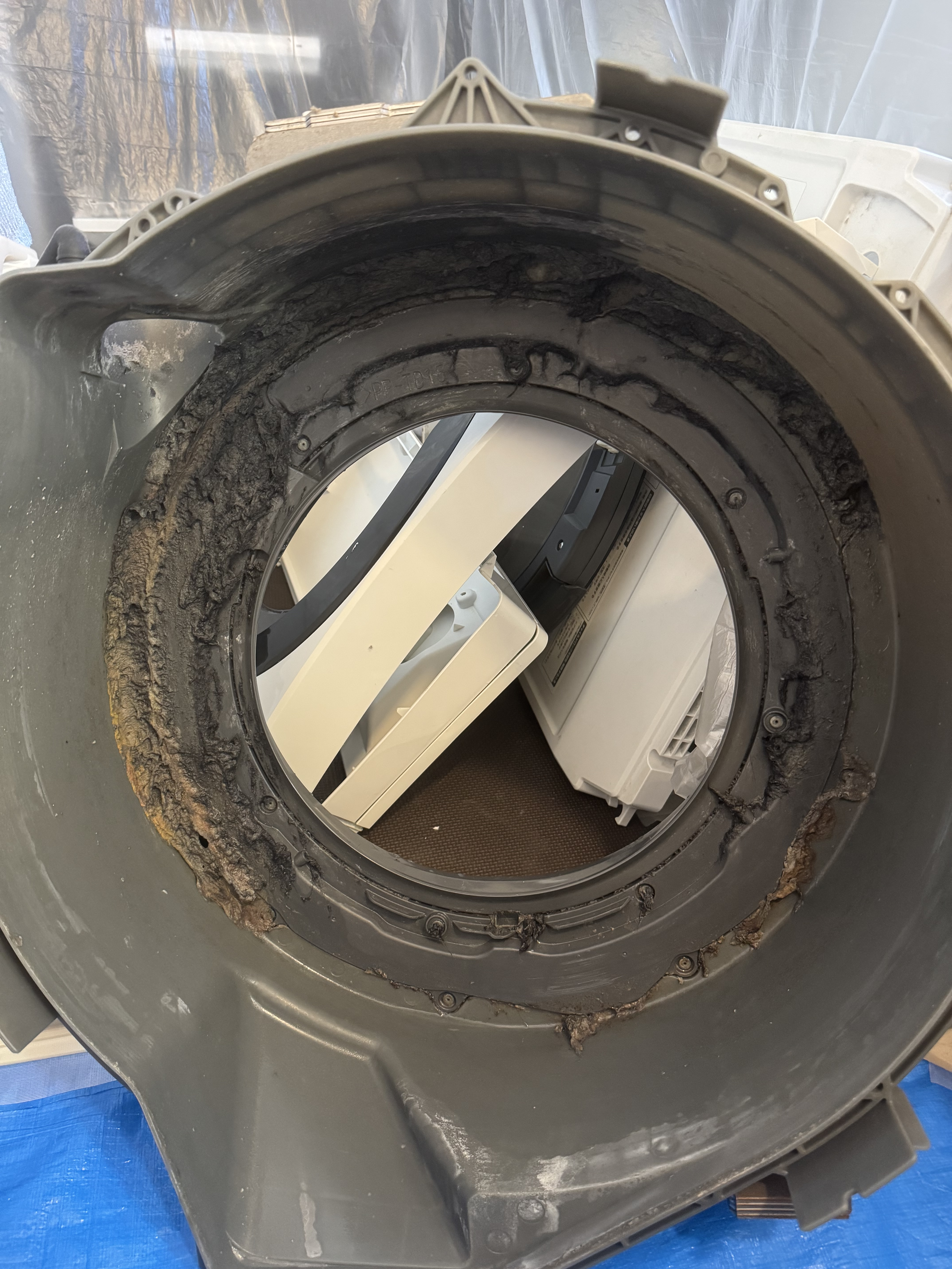 千葉県柏市西原の洗濯機分解クリーニングの作業前1