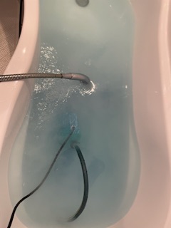 東京都世田谷区玉川の追い焚き配管除菌洗浄の作業前1