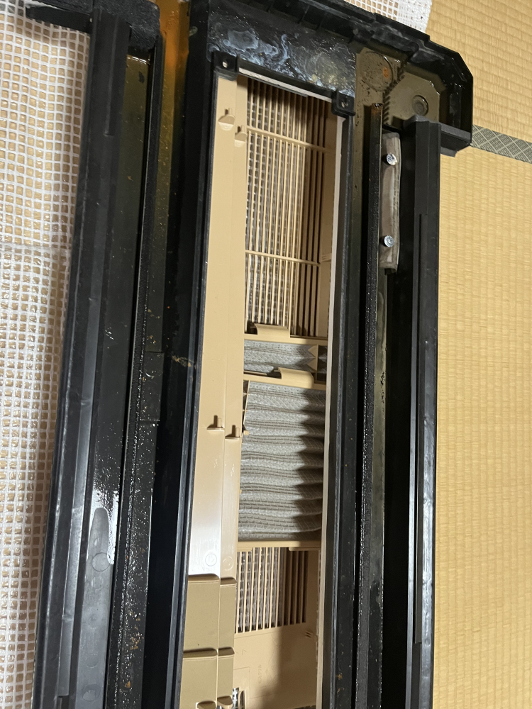 福島県いわき市の家庭用天井埋め込みエアコンの作業前2