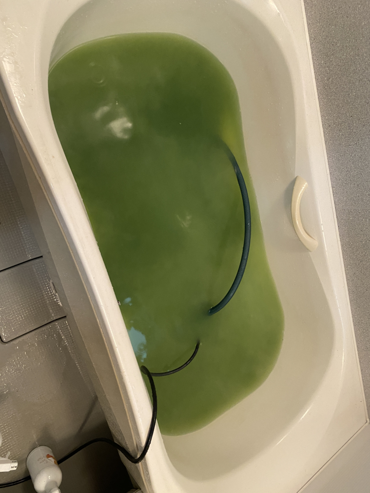 広島県広島市佐伯区の追い焚き配管除菌洗浄の作業後2