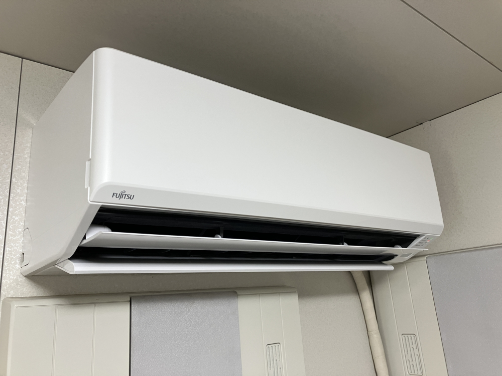 神奈川県川崎市多摩区登戸の壁掛けエアコンの作業後1