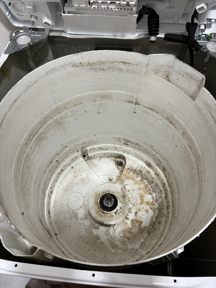 大阪府藤井寺市道明寺の洗濯機分解クリーニングの作業前2