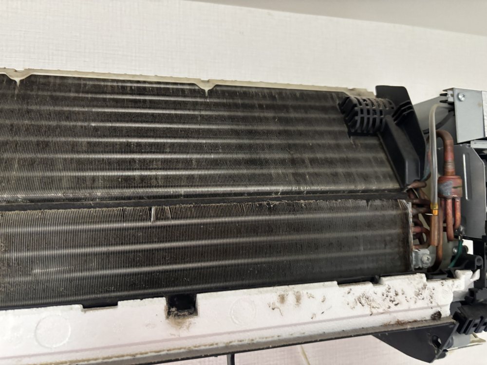 宮城県名取市ゆりが丘のお掃除機能付きエアコンの作業前1