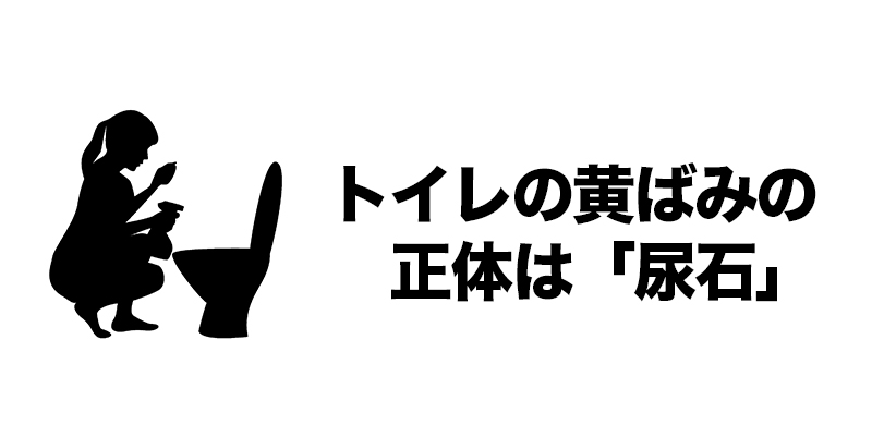 トイレの黄ばみの正体は「尿石」    