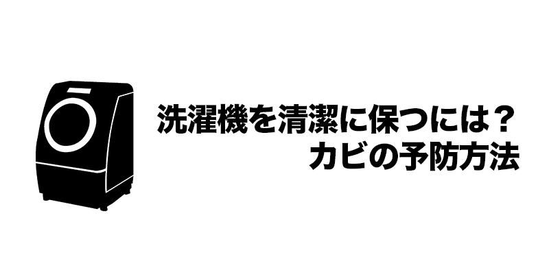 洗濯機を清潔に保つには?カビの予防方法