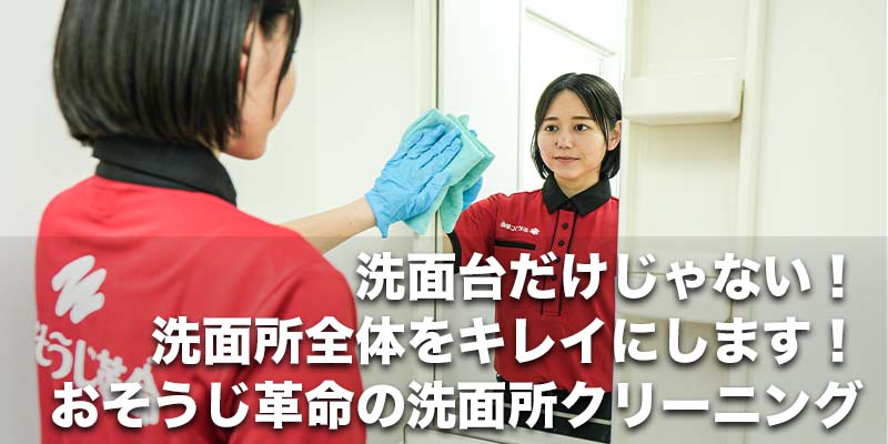 洗面台だけじゃない！洗面所全体をキレイにします！おそうじ革命の洗面所クリーニング