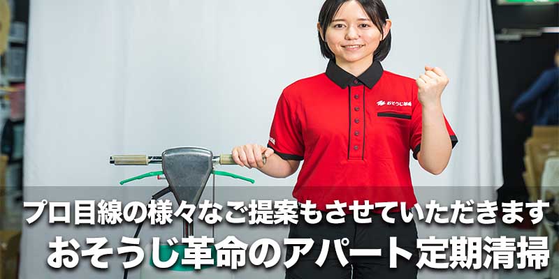 プロ目線の様々なご提案もさせていただきます｜おそうじ革命のアパート定期清掃