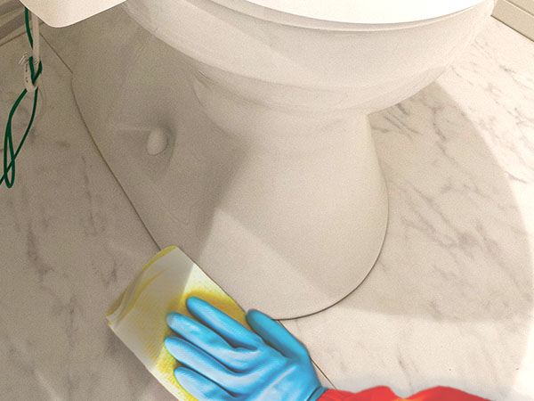 便器の外側・床面